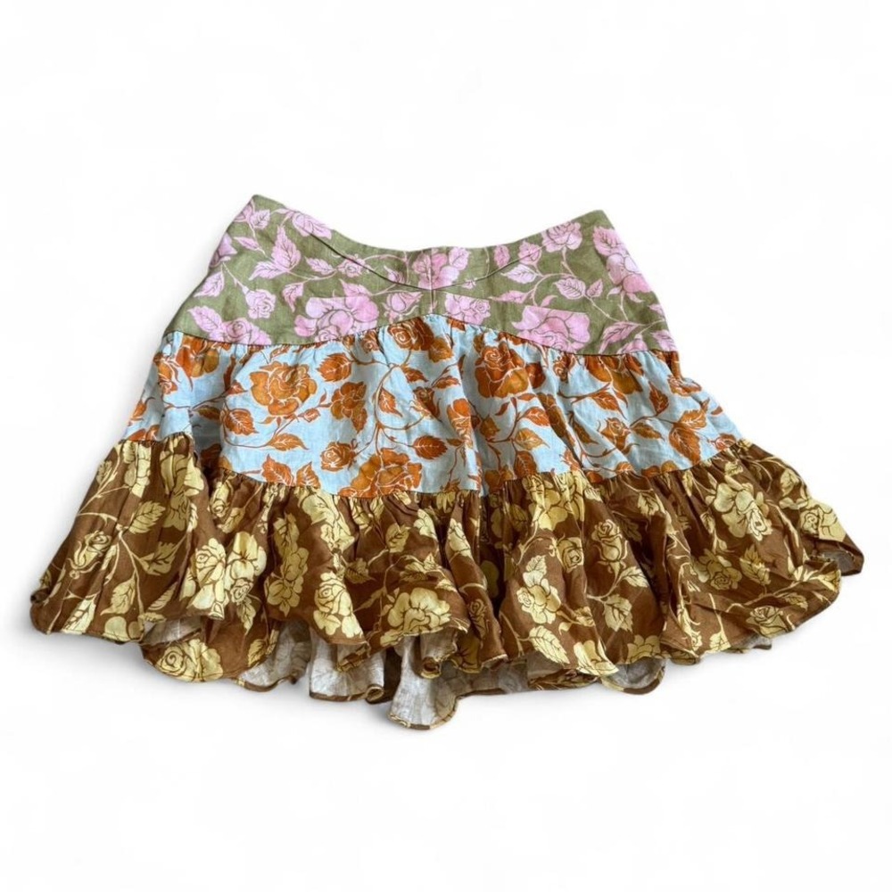 Zimmermann Linen Boho Mini Skirt